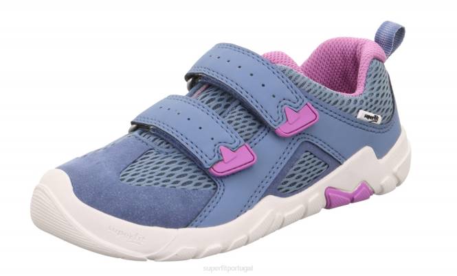 Superfit azul/roxo bebês trace - tênis cano baixo com velcro JFFX547