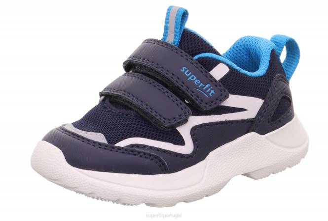 Superfit azul/turquesa bebês rush - tênis cano baixo com velcro JFFX247