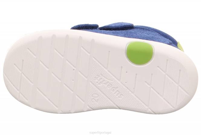 Superfit azul verde bebês lillo - tênis baixo com velcro JFFX269