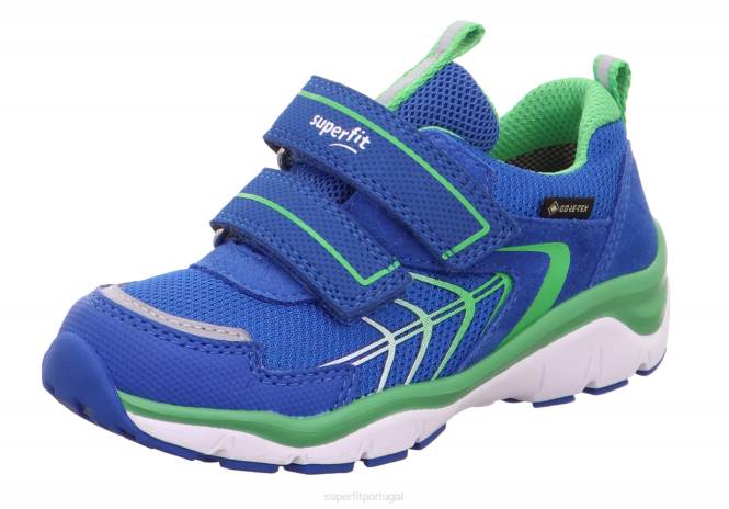 Superfit azul verde bebês sport5 - tênis baixo com fecho de velcro JFFX355