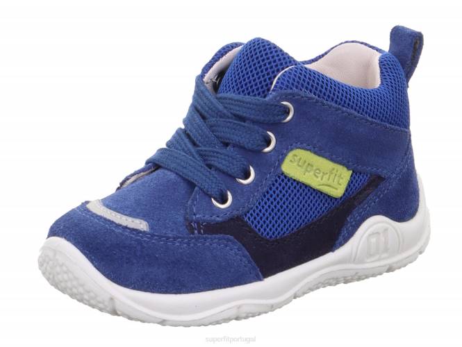 Superfit azul verde bebês universe - tênis cano baixo com cadarço JFFX304