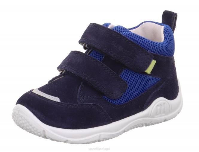 Superfit azul verde bebês universe - tênis cano baixo com velcro JFFX345
