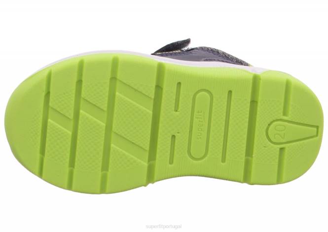 Superfit azul/verde claro bebês cooper - tênis cano baixo com velcro JFFX432