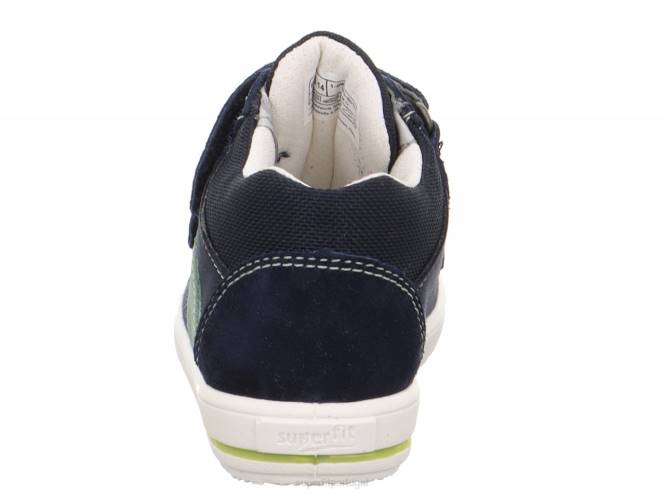 Superfit azul/verde claro bebês moppy - tênis cano baixo com velcro JFFX245