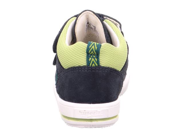 Superfit azul/verde claro bebês moppy - tênis cano baixo com velcro JFFX344