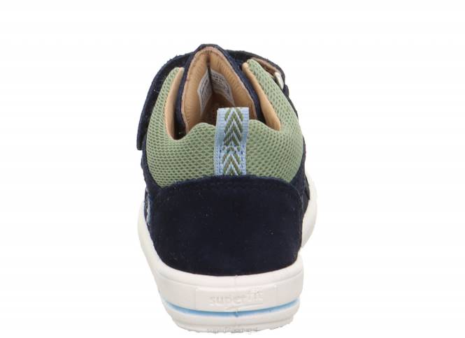 Superfit azul/verde claro bebês moppy - tênis cano baixo com velcro JFFX352