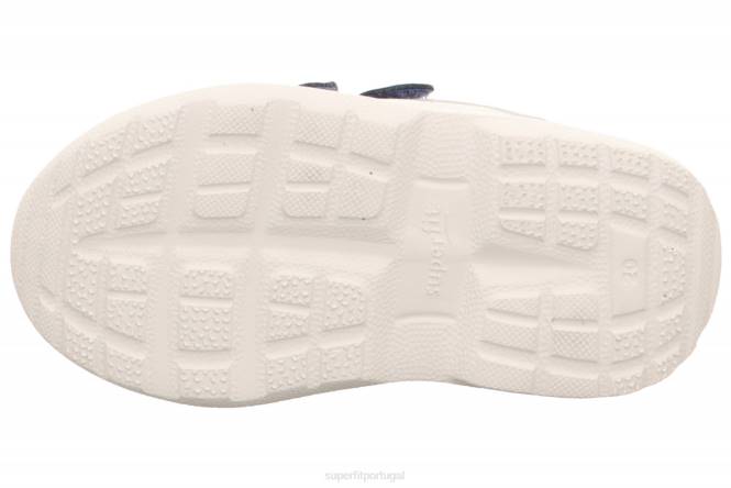 Superfit azul/verde claro bebês rush - tênis cano baixo com velcro JFFX240