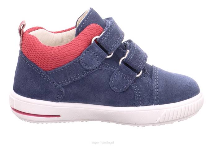 Superfit azul vermelho bebês moppy - tênis cano baixo com velcro JFFX309