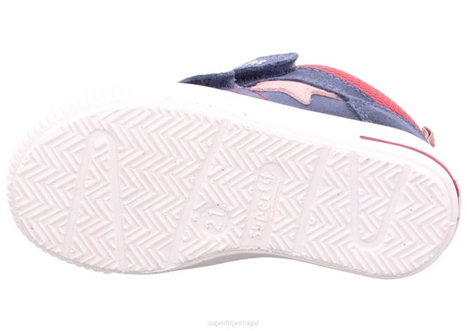 Superfit azul vermelho bebês moppy - tênis cano baixo com velcro JFFX309