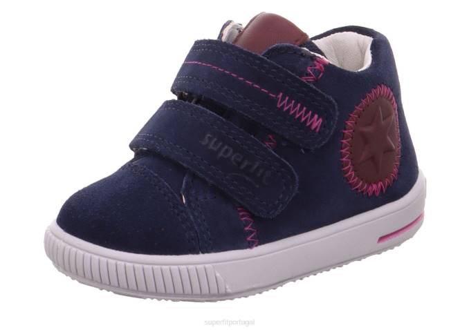 Superfit azul vermelho bebês moppy - tênis cano baixo com velcro JFFX379