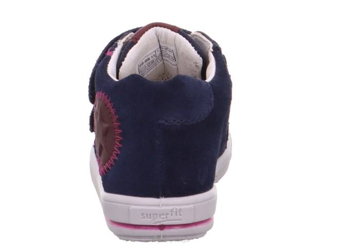 Superfit azul vermelho bebês moppy - tênis cano baixo com velcro JFFX379