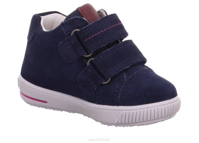 Superfit azul vermelho bebês moppy - tênis cano baixo com velcro JFFX379