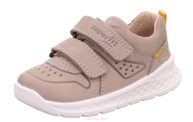 Superfit bege/amarelo bebês brisa - tênis cano baixo com velcro JFFX262