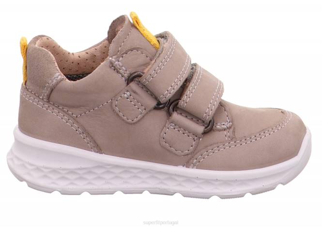 Superfit bege/amarelo bebês brisa - tênis cano baixo com velcro JFFX291