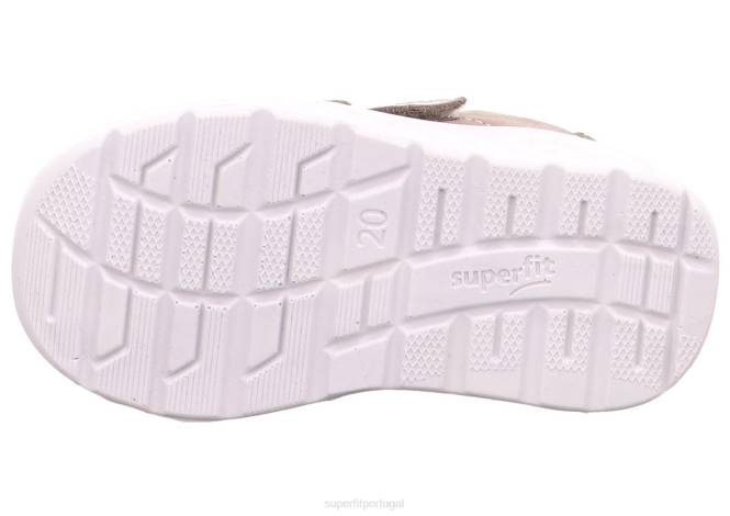 Superfit bege/amarelo bebês brisa - tênis cano baixo com velcro JFFX291
