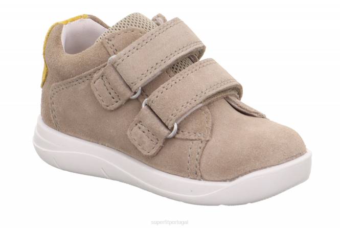 Superfit bege/amarelo bebês lillo - tênis baixo com velcro JFFX312