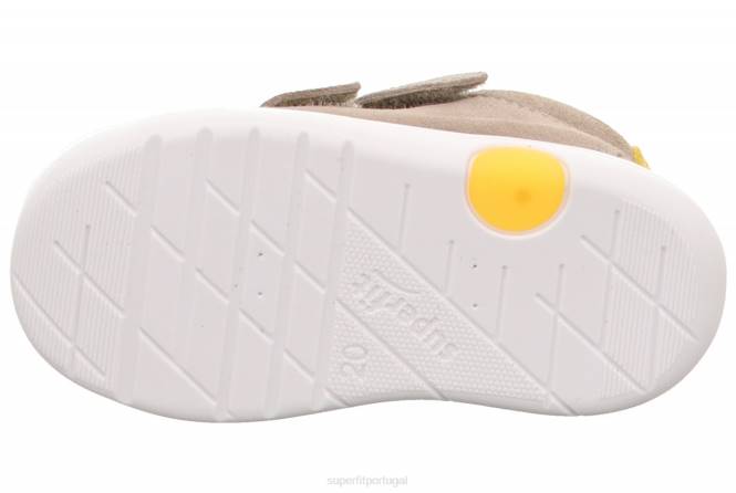 Superfit bege/amarelo bebês lillo - tênis baixo com velcro JFFX312