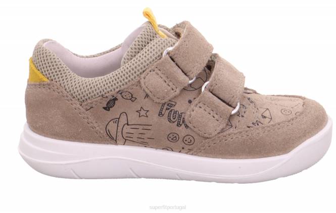 Superfit bege/amarelo bebês lillo - tênis baixo com velcro JFFX313
