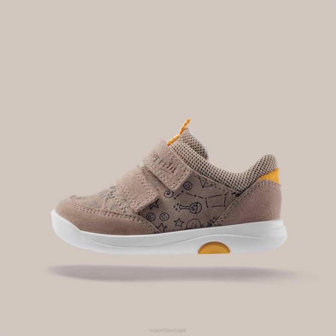 Superfit bege/amarelo bebês lillo - tênis baixo com velcro JFFX313