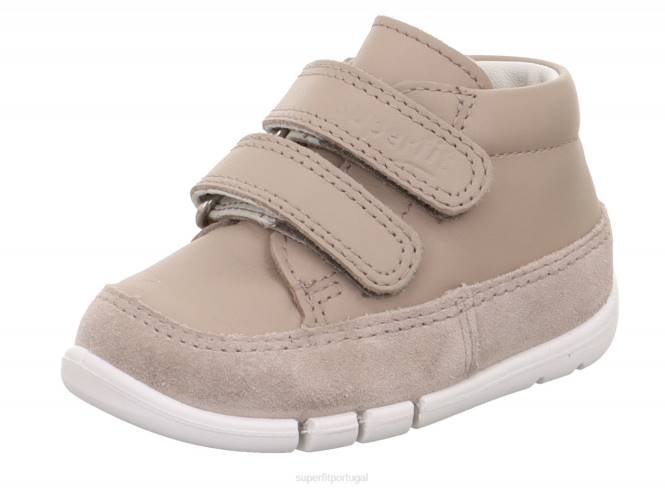 Superfit bege bebês flexy - tênis cano baixo com fecho de velcro JFFX279