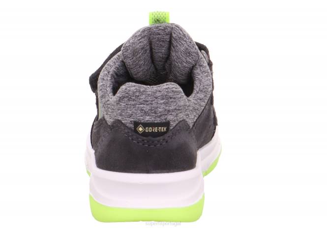 Superfit cinza/amarelo bebês cooper - tênis cano baixo com velcro JFFX286