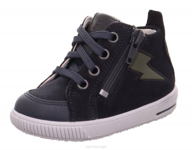 Superfit cinza bebês moppy - tênis baixo com zíper JFFX429