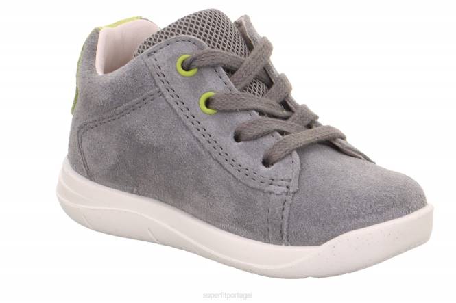 Superfit cinza claro/verde bebês lillo - tênis baixo com cadarço JFFX350