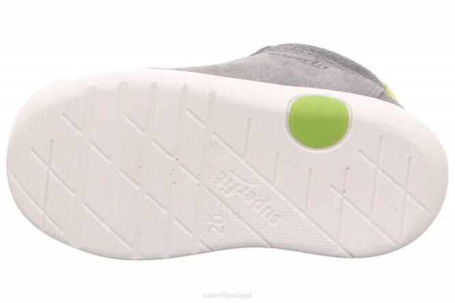 Superfit cinza claro/verde bebês lillo - tênis baixo com cadarço JFFX350