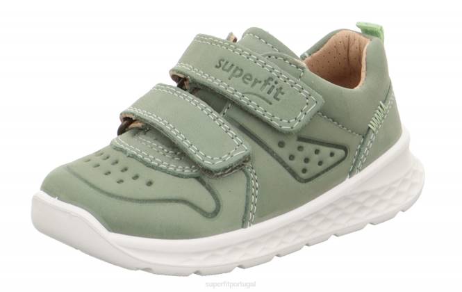 Superfit luz verde bebês brisa - tênis cano baixo com velcro JFFX330