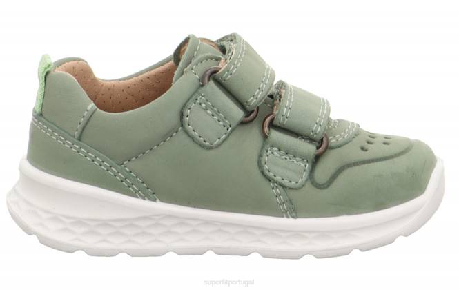 Superfit luz verde bebês brisa - tênis cano baixo com velcro JFFX330