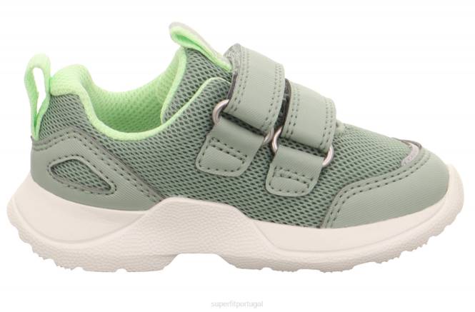 Superfit luz verde bebês rush - tênis cano baixo com velcro JFFX272