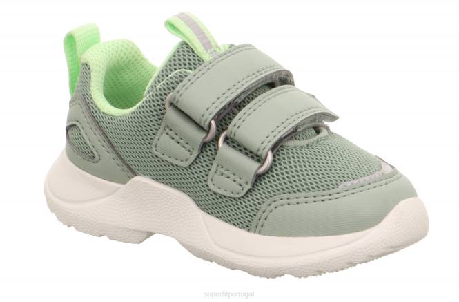 Superfit luz verde bebês rush - tênis cano baixo com velcro JFFX272