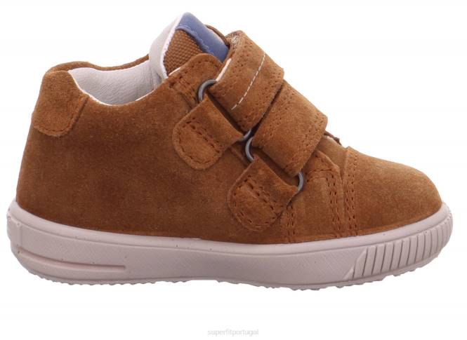 Superfit marrom/azul bebês moppy - tênis cano baixo com velcro JFFX376