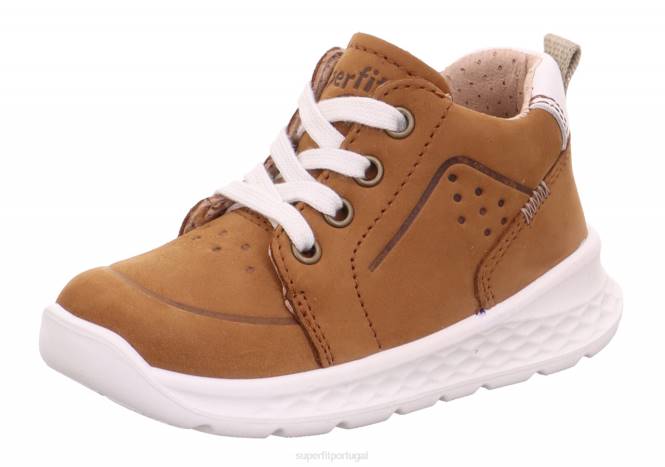 Superfit marrom/bege bebês brisa - tênis baixo com cadarço JFFX295