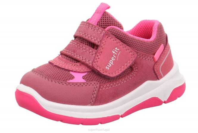 Superfit rosa bebês cooper - tênis cano baixo com velcro JFFX244