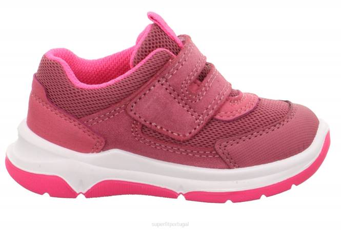 Superfit rosa bebês cooper - tênis cano baixo com velcro JFFX244