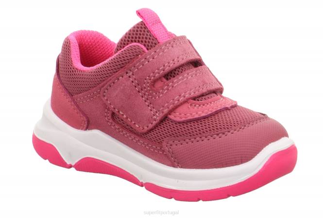 Superfit rosa bebês cooper - tênis cano baixo com velcro JFFX244