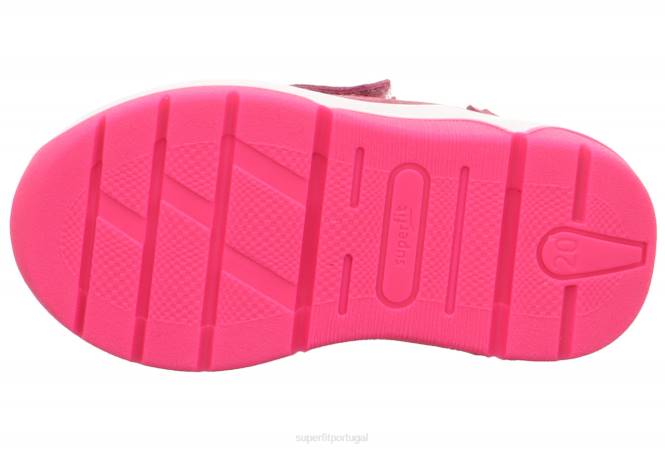 Superfit rosa bebês cooper - tênis cano baixo com velcro JFFX244
