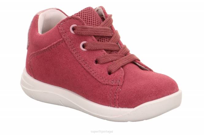 Superfit rosa bebês lillo - tênis baixo com cadarço JFFX347