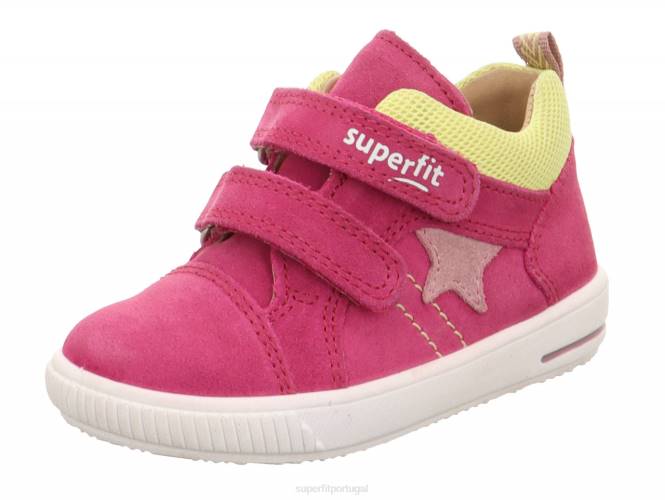 Superfit rosa bebês moppy - tênis cano baixo com velcro JFFX265