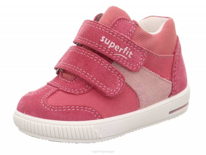 Superfit rosa bebês moppy - tênis cano baixo com velcro JFFX307