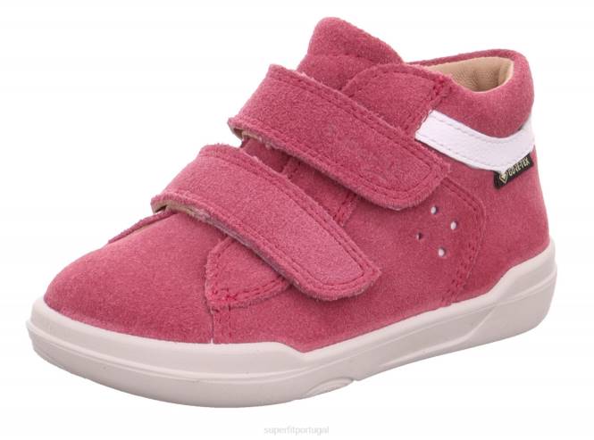 Superfit rosa/branco bebês superfree - tênis cano baixo com velcro JFFX394