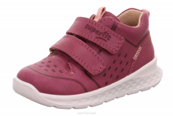 Superfit rosa/laranja bebês brisa - tênis cano baixo com velcro JFFX296