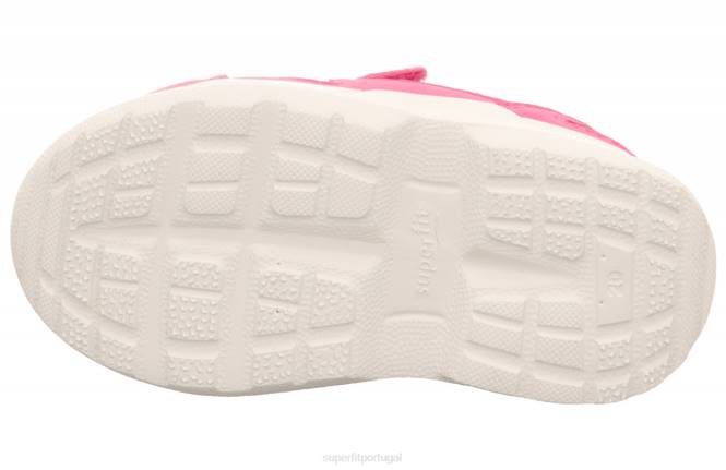 Superfit rosa/laranja bebês rush - tênis cano baixo com velcro JFFX261