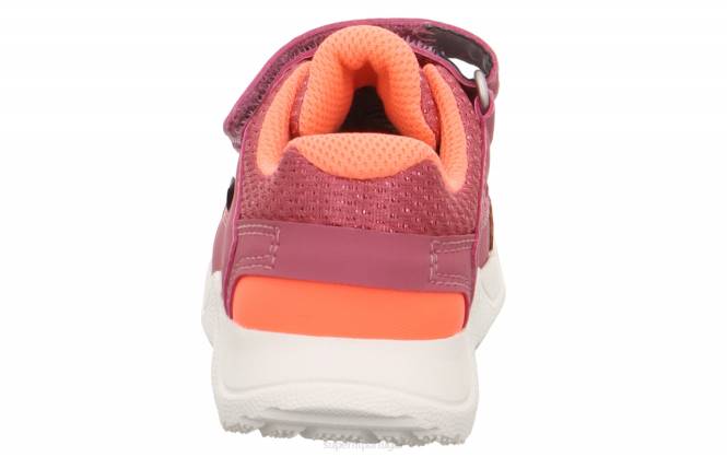 Superfit rosa/laranja bebês rush - tênis cano baixo com velcro JFFX332