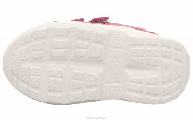 Superfit rosa/laranja bebês rush - tênis cano baixo com velcro JFFX332