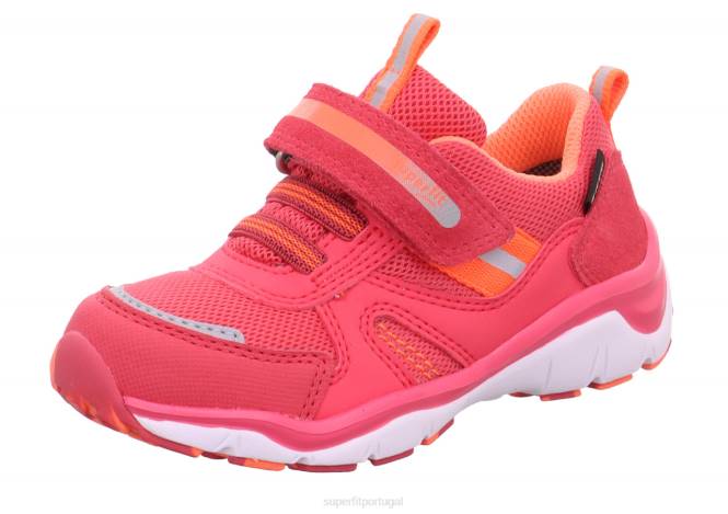 Superfit rosa/laranja bebês sport5 - tênis baixo com fecho de velcro JFFX302