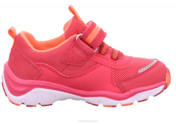 Superfit rosa/laranja bebês sport5 - tênis baixo com fecho de velcro JFFX302