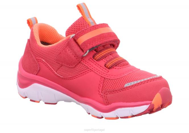 Superfit rosa/laranja bebês sport5 - tênis baixo com fecho de velcro JFFX302