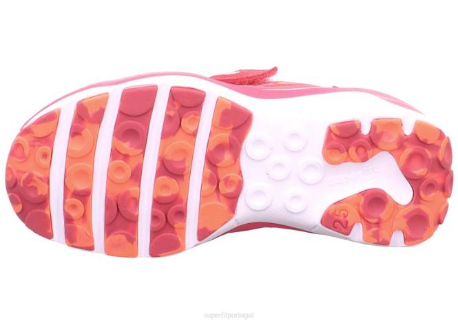 Superfit rosa/laranja bebês sport5 - tênis baixo com fecho de velcro JFFX302